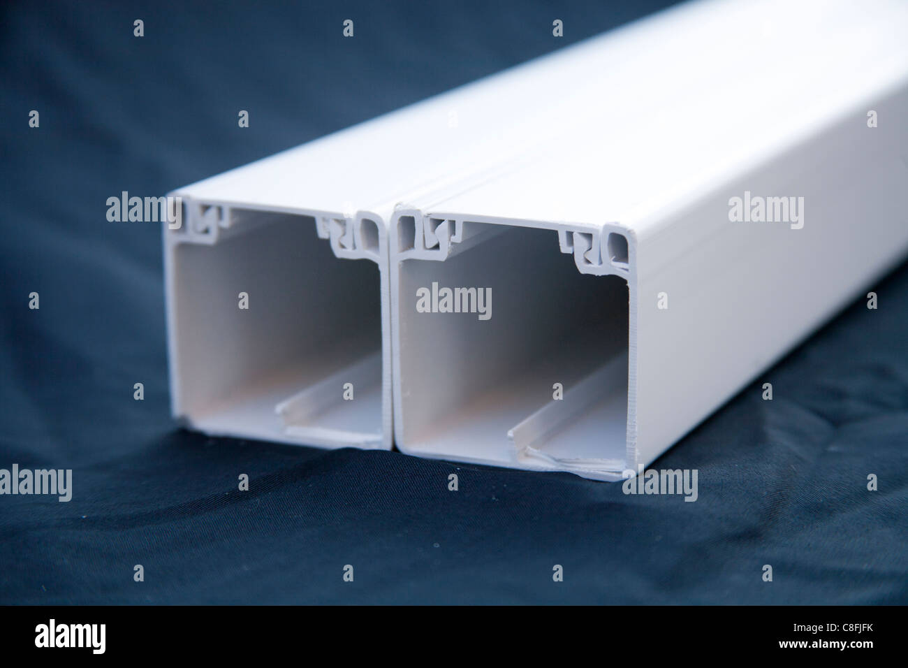 Plastic trunking 50mm x 50mm Stock Photo Alamy