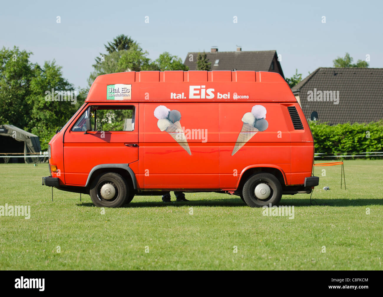 German Ice Cream Van Stock Photo Alamy