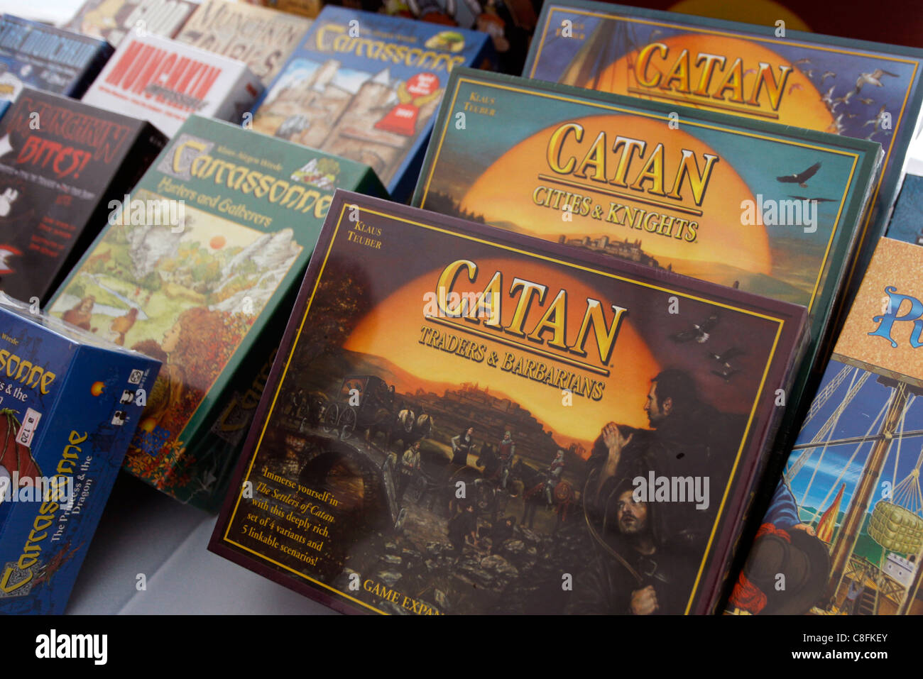 The Settlers of Catan a multiplayer board game for sale in a game shop