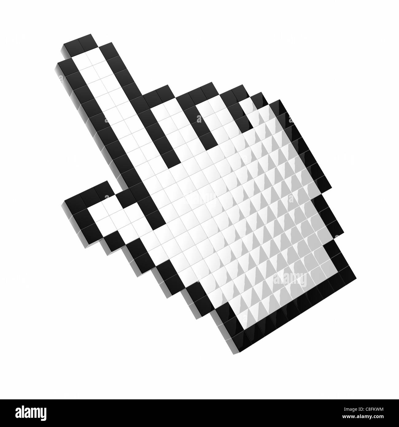 3d hand-shape mouse cursor Stock Photo - Alamy