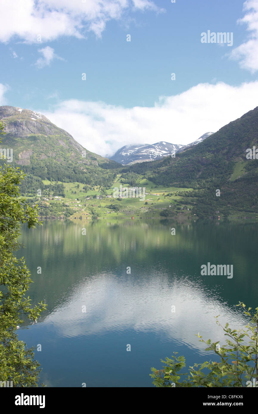 Fjords Spring Wonderful fjord greens of norway in spring Stock Photo - Alamy