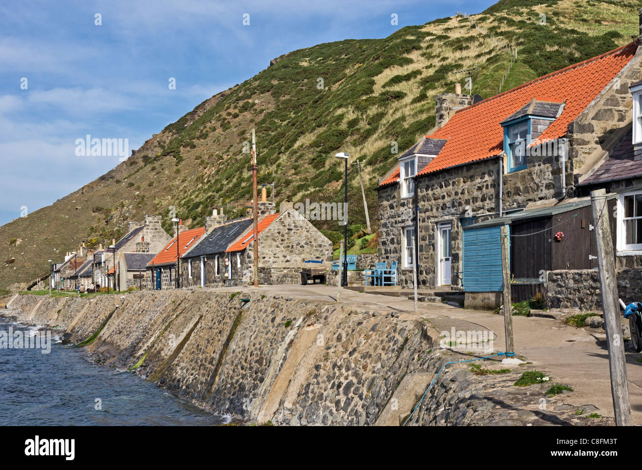 The former fishing village of Crovie in Aberdeenshire Scotland at
