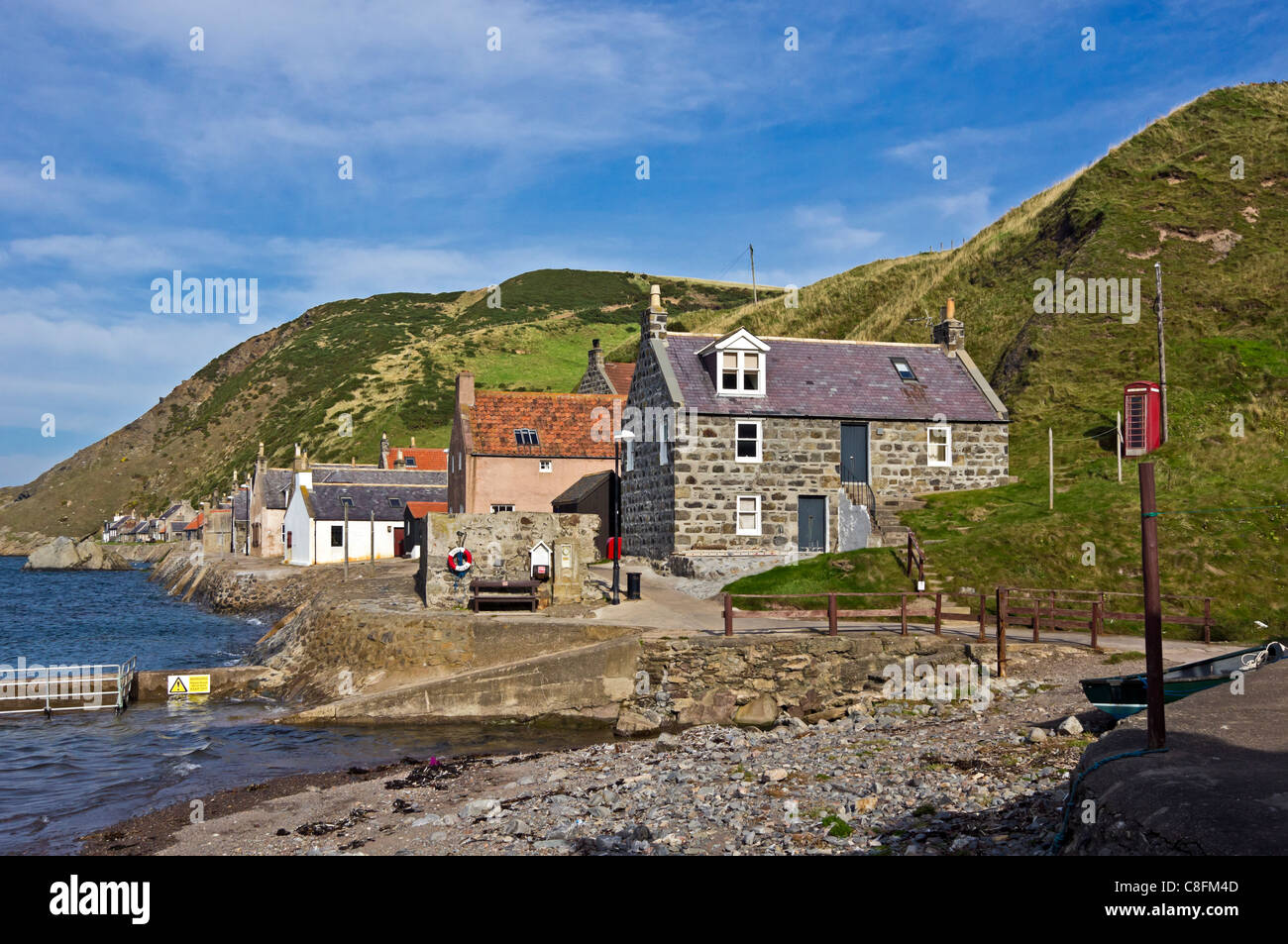The former fishing village of Crovie in Aberdeenshire Scotland at