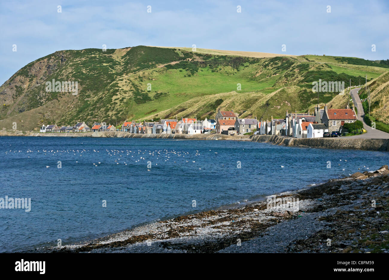 The former fishing village of Crovie in Aberdeenshire Scotland at