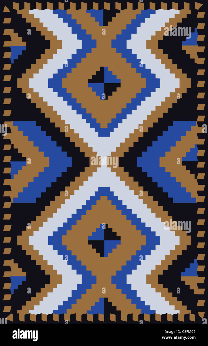 Ethnic carpet design Stock Photo - Alamy