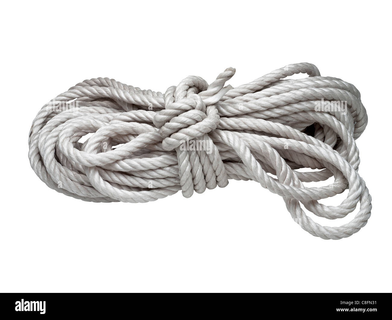 roll of rope isolated on white Stock Photo Alamy
