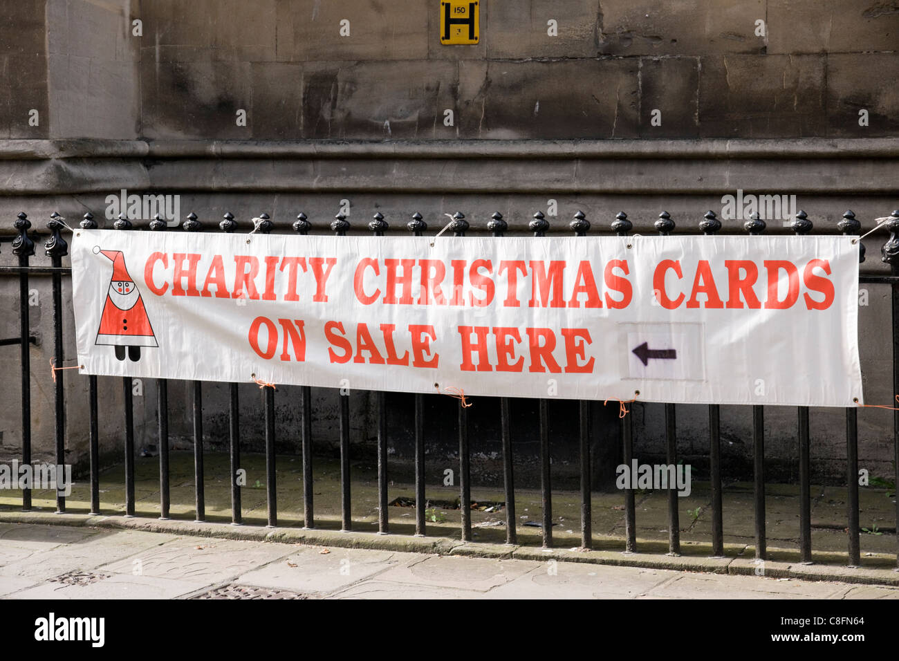 Charity Christmas cards for sale sign Stock Photo Alamy