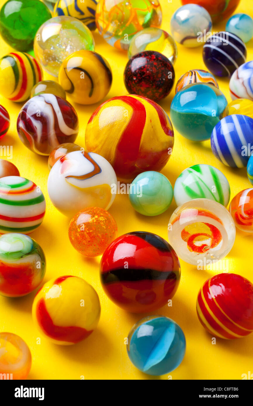 Colorful marbles Stock Photo