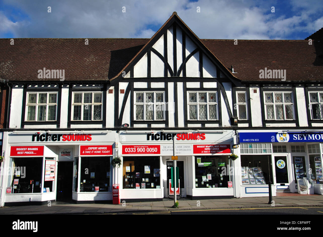 Richer Sounds electronic store, London Road, Guildford, Surrey, England, United Kingdom Stock Photo