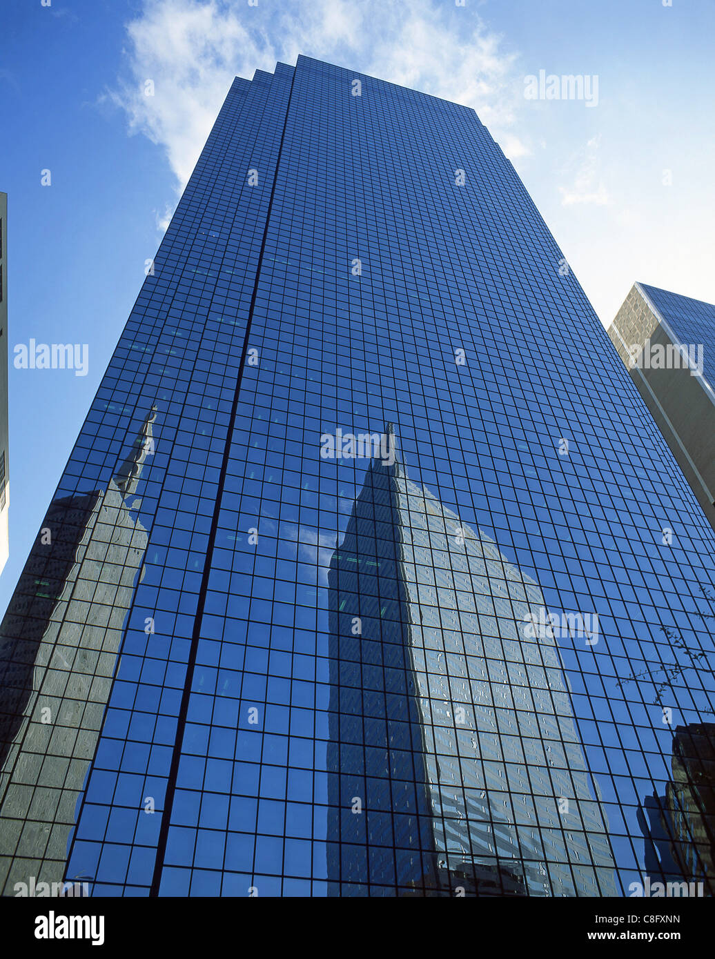 Skyscrapers in Business District, Downtown Dallas, Dallas, Texas, United States of America Stock Photo