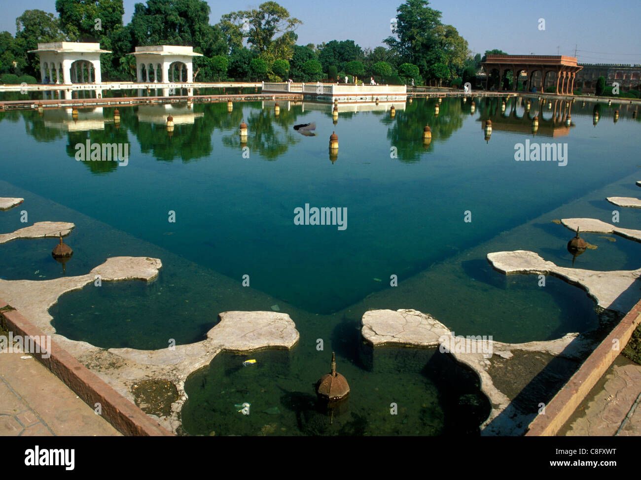 View of the Shalimar Gardens built by the Mughal Emperor Shah Jehan, Lahore, Pakistan Stock Photo