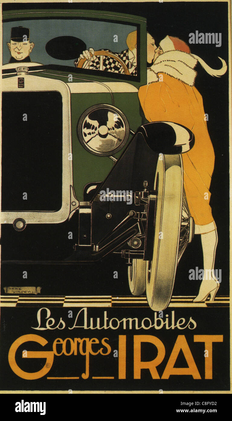GEORGES IRAT CAR poster about 1923 Stock Photo