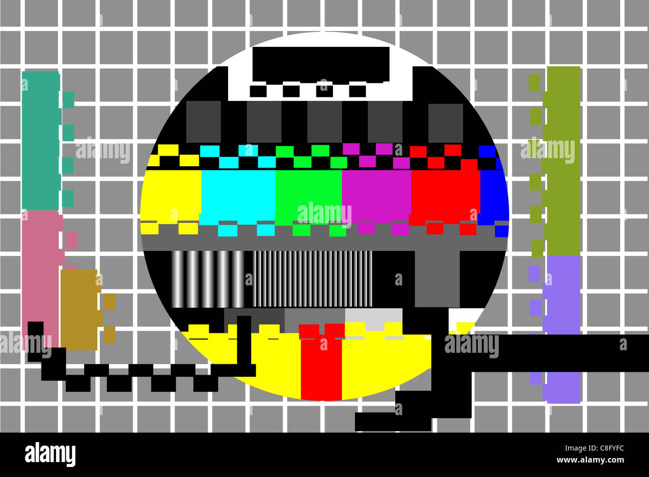 illustration of television color test pattern Stock Photo Alamy
