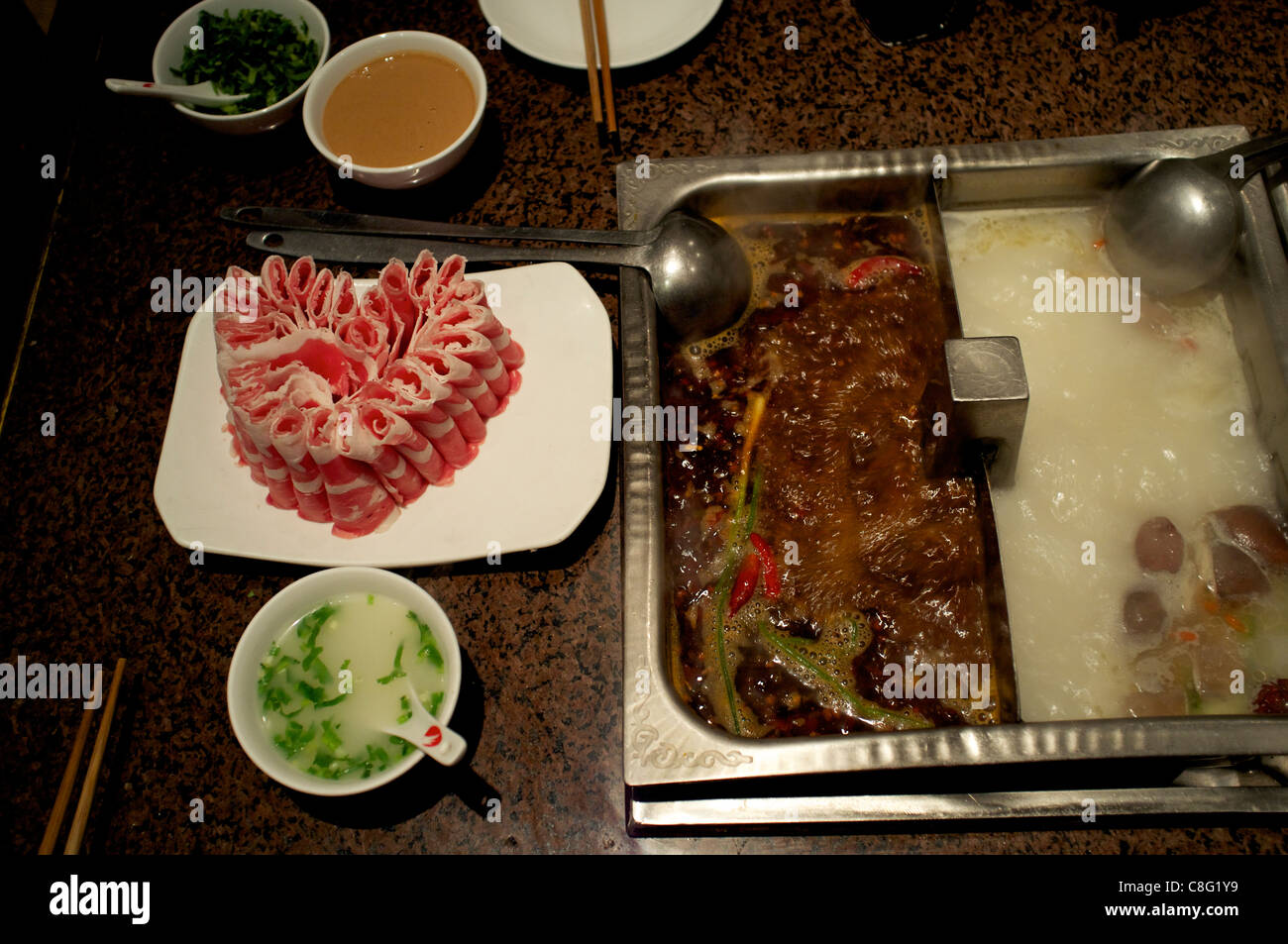 Hai Di Lao hot pot restaurant in Beijing, China. 21-Oct-2011 Stock Photo