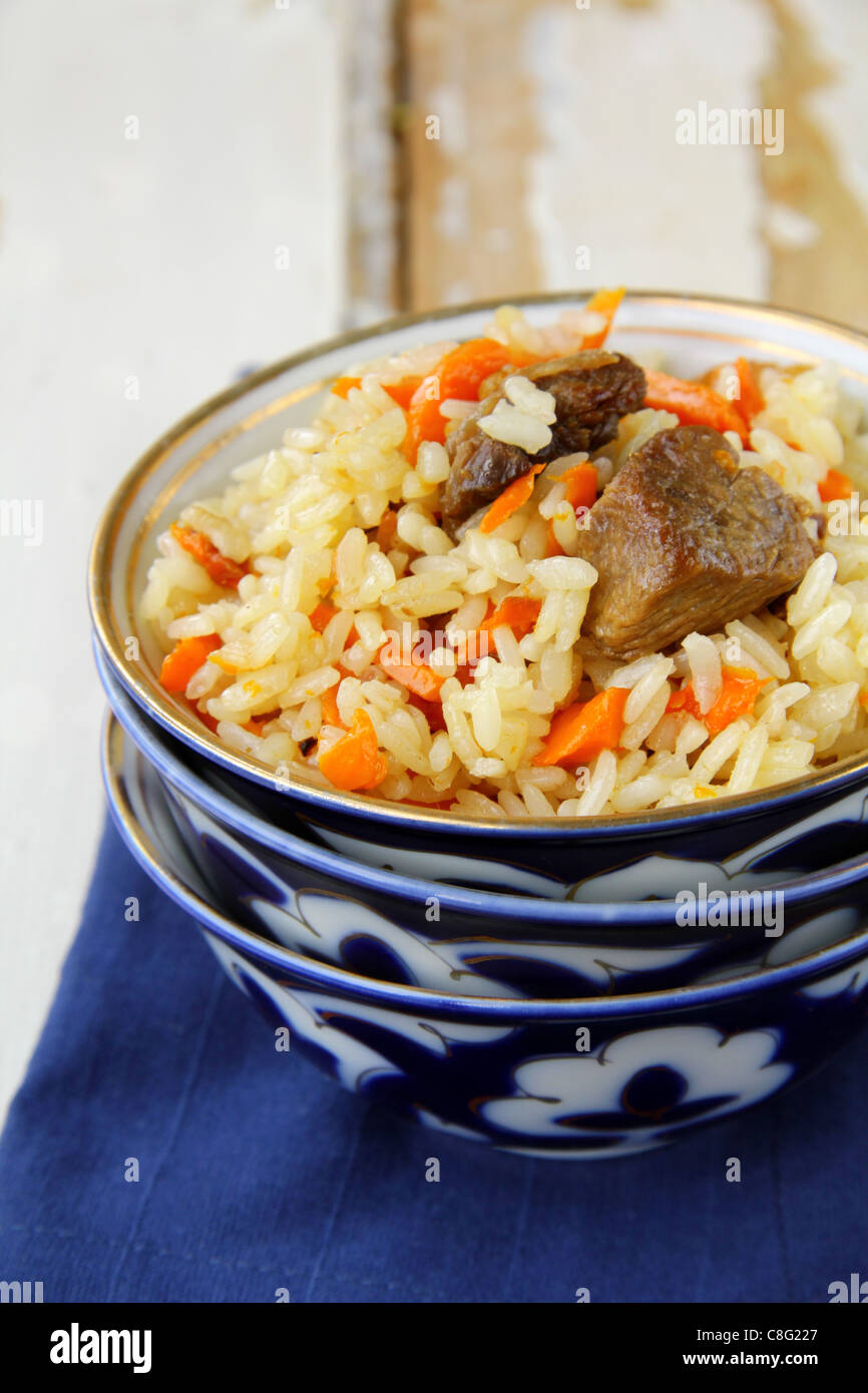 Pilaf classic Middle Eastern and Central Asian dish Stock Photo Alamy