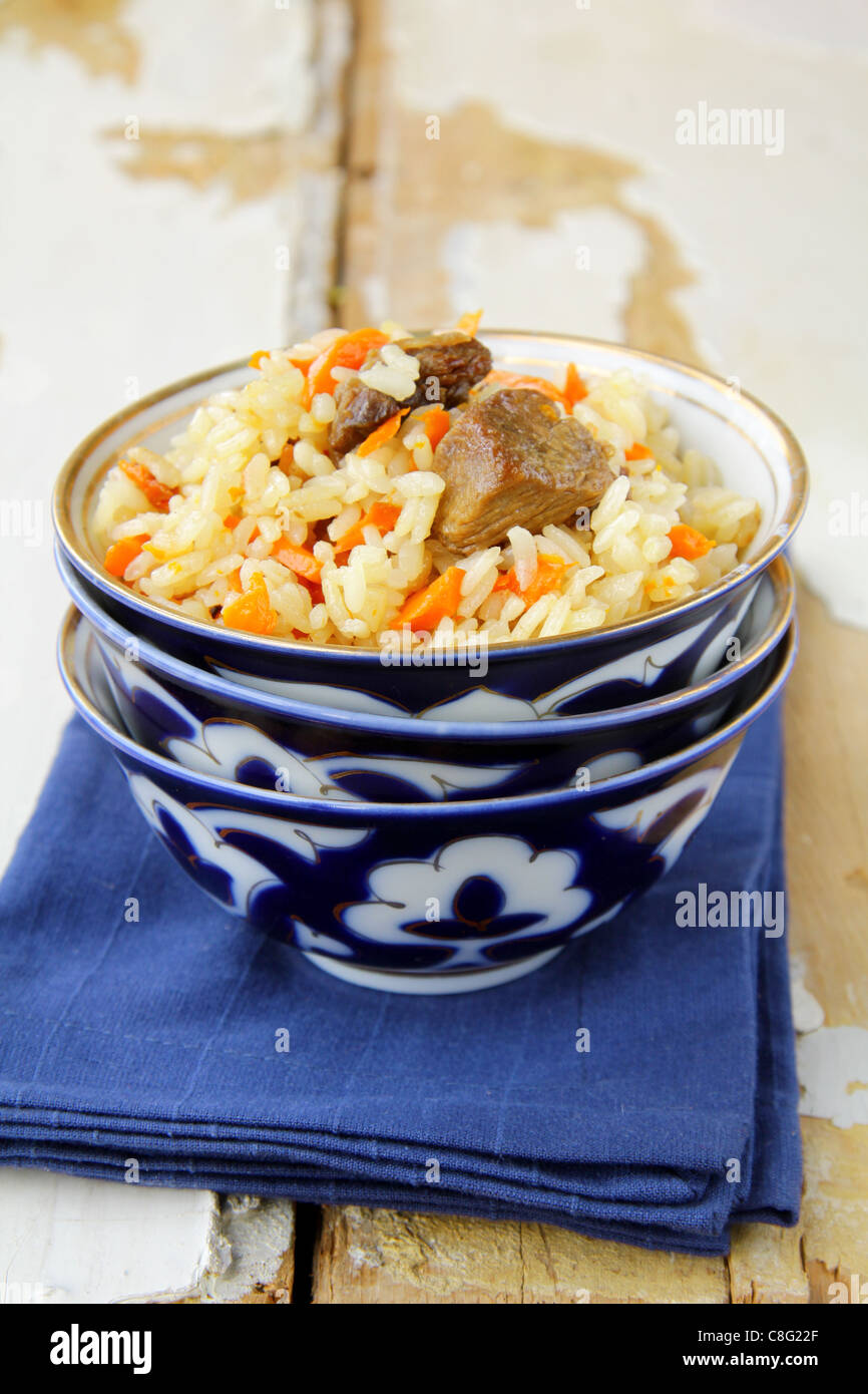 Pilaf classic Middle Eastern and Central Asian dish Stock Photo Alamy
