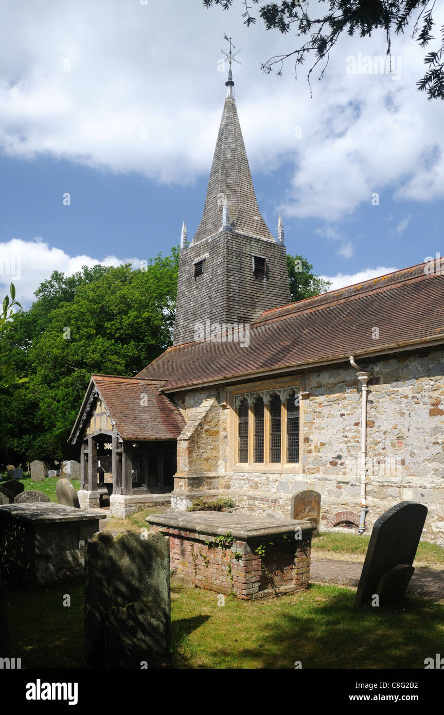 The Church of St. Bartholomew, in Burstow, Surrey, England Stock Photo