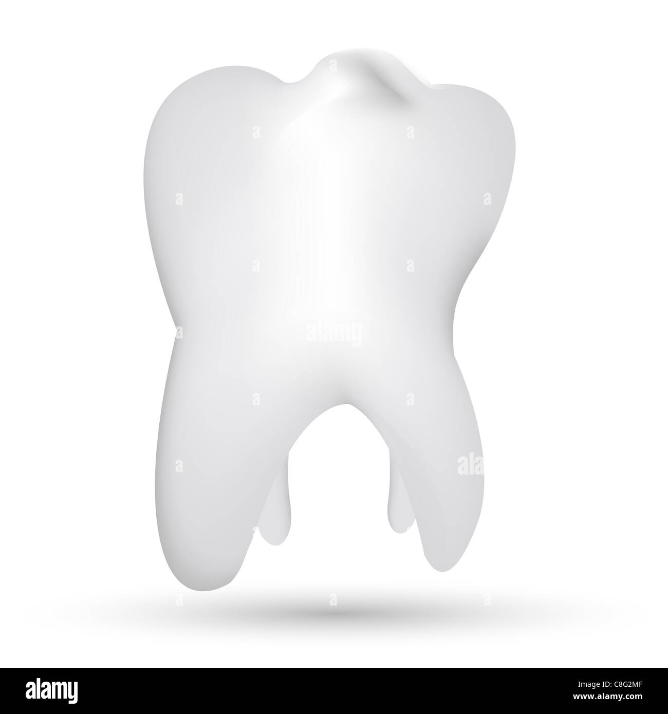 illustration of tooth on white background Stock Photo - Alamy