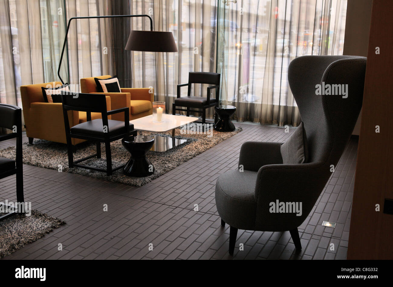 Modern furniture in a continental  office and meeting setting Stock Photo