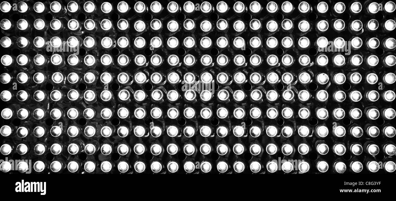 led lighting bulb pattern Stock Photo