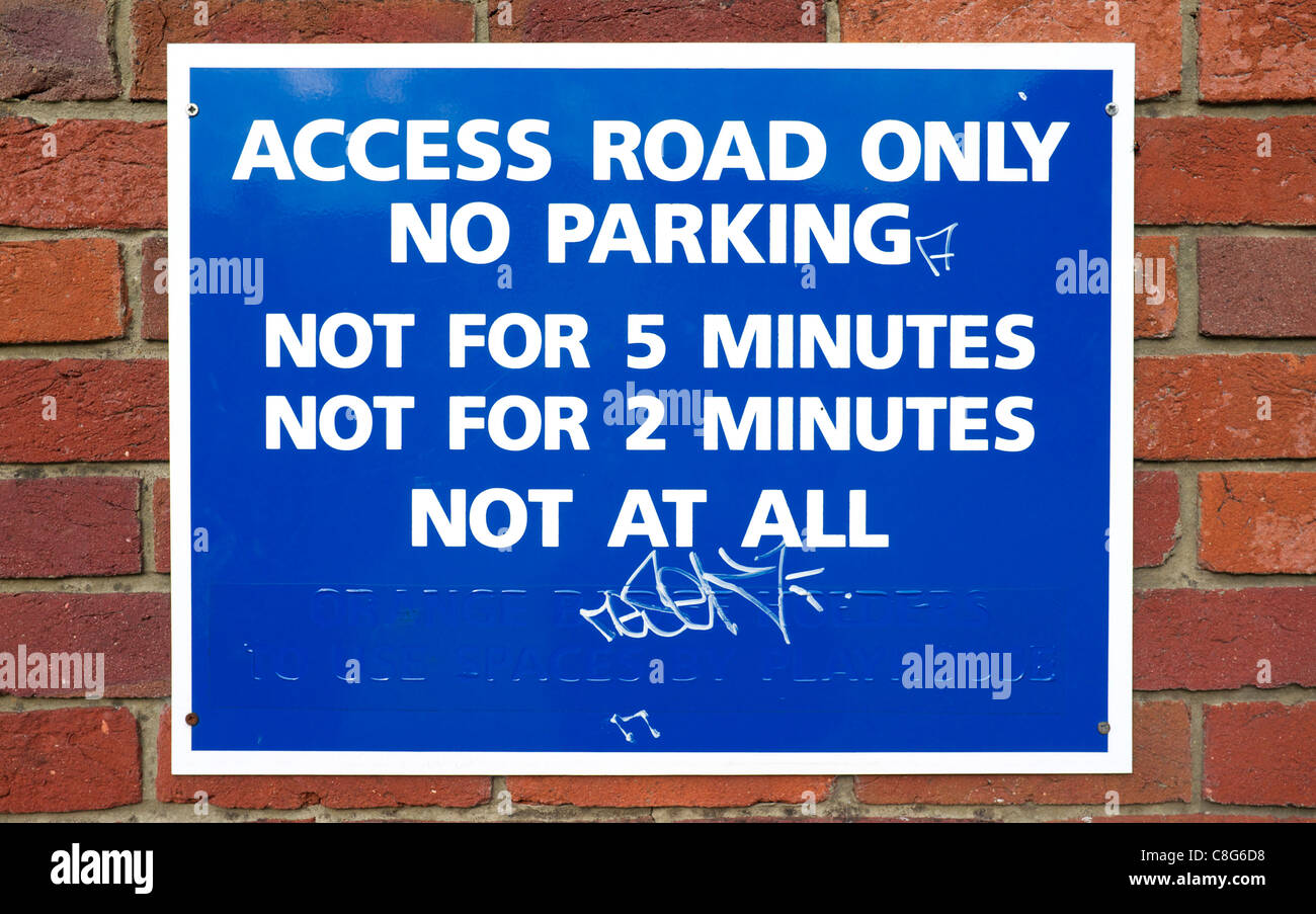 Parking restriction sign Stock Photo Alamy