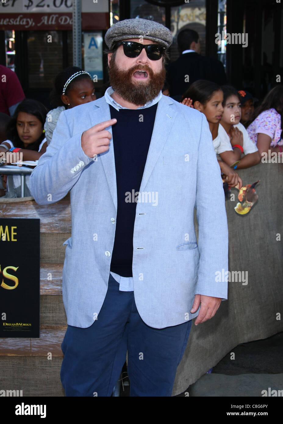 ZACH GALIFIANAKIS PUSS IN BOOTS. LOS ANGELES PREMIERE LOS ANGELES