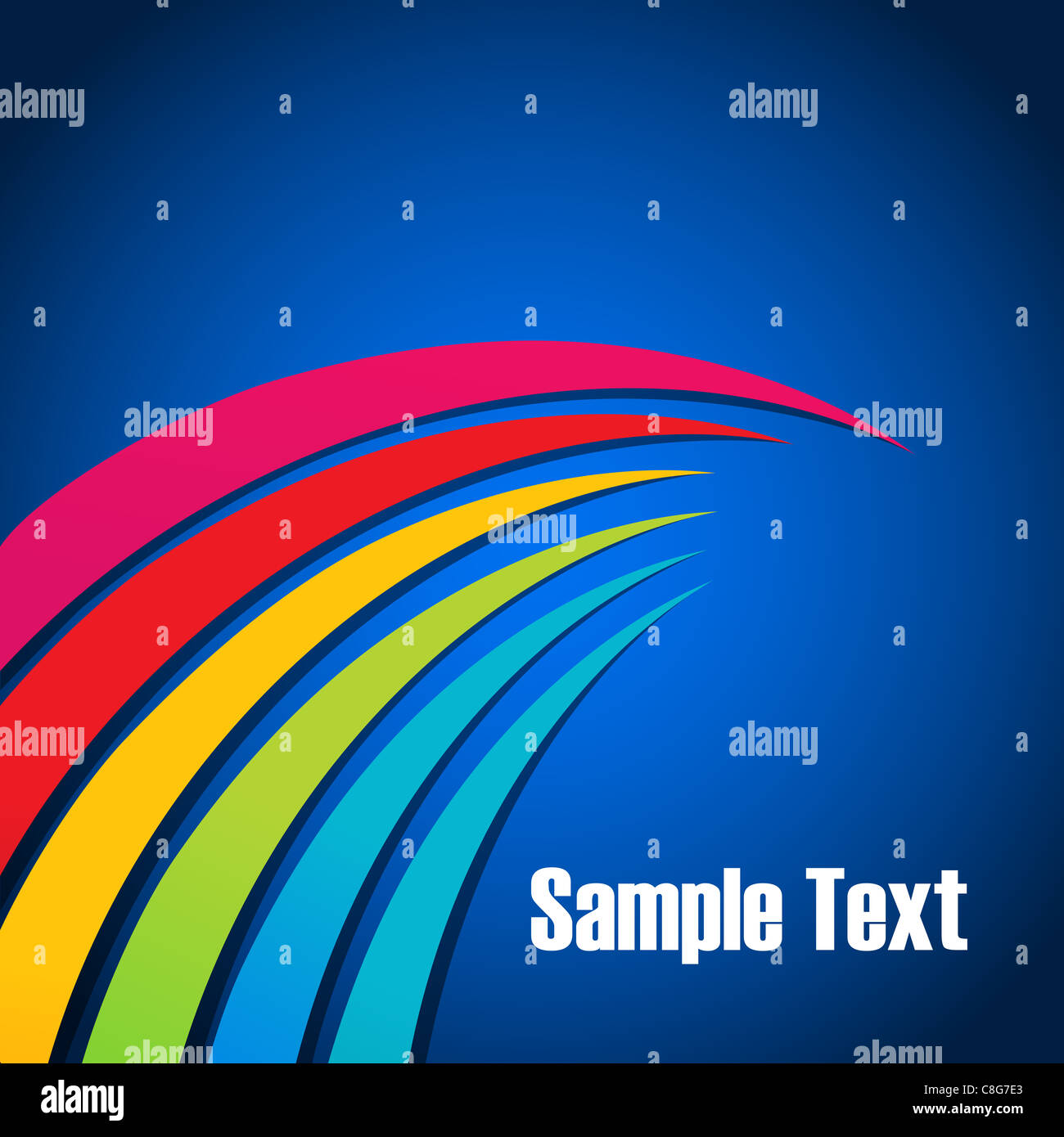 illustration of colorful wavy abstract background Stock Photo - Alamy