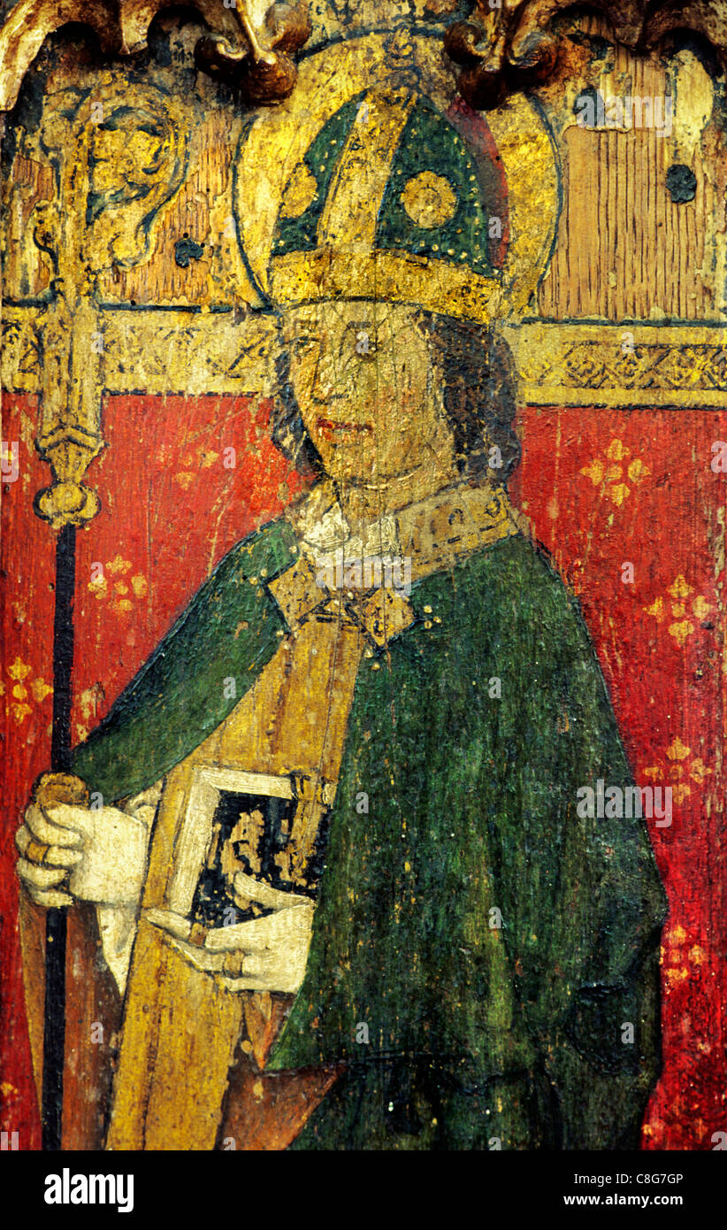 Latin Rood Screen Ludham, Norfolk, rood screen, St. Ambrose, Bishop of Milan, one of the ...