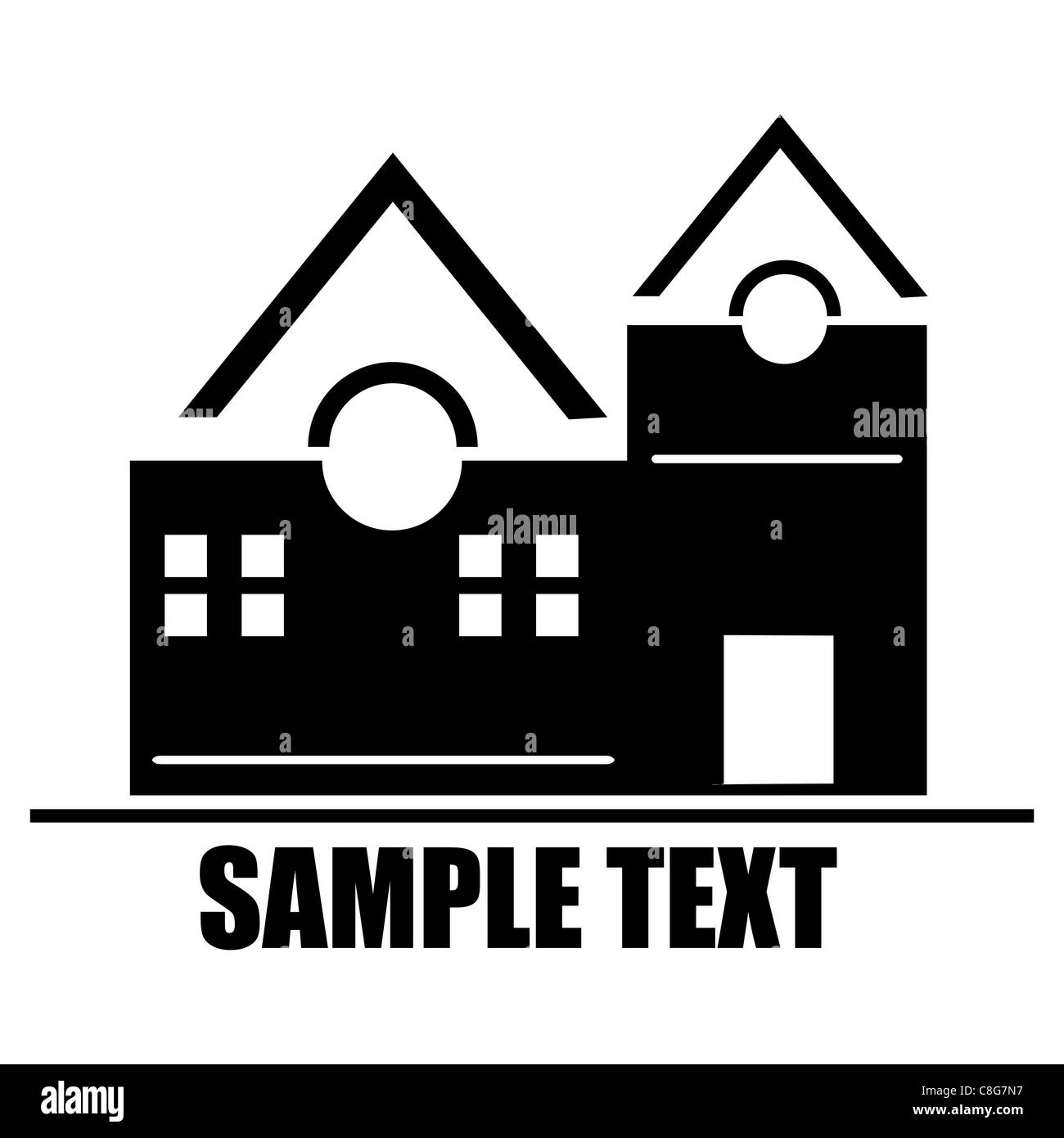 illustration of home on white background Stock Photo - Alamy