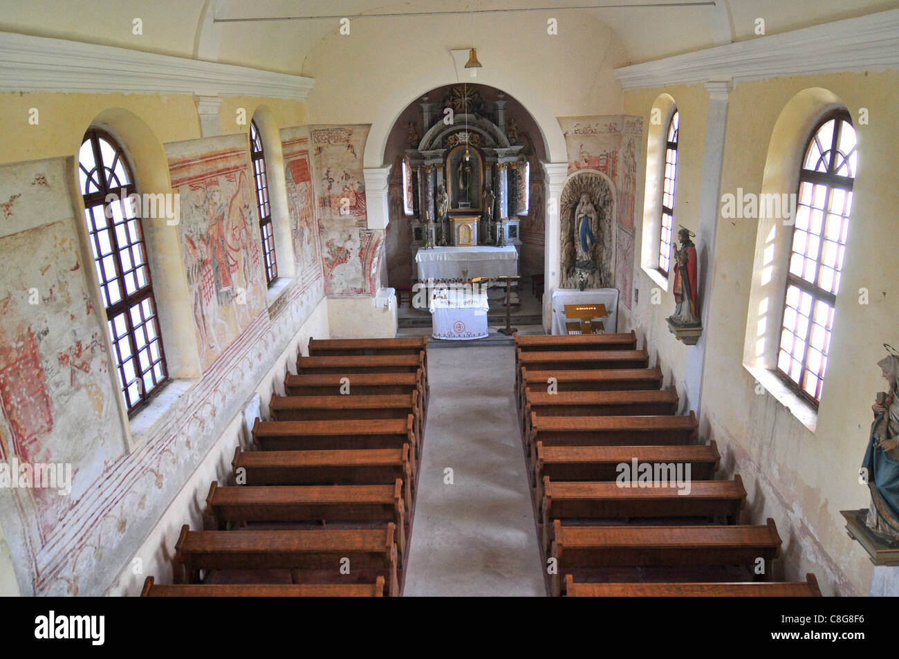 Nave of church Stock Photo Alamy