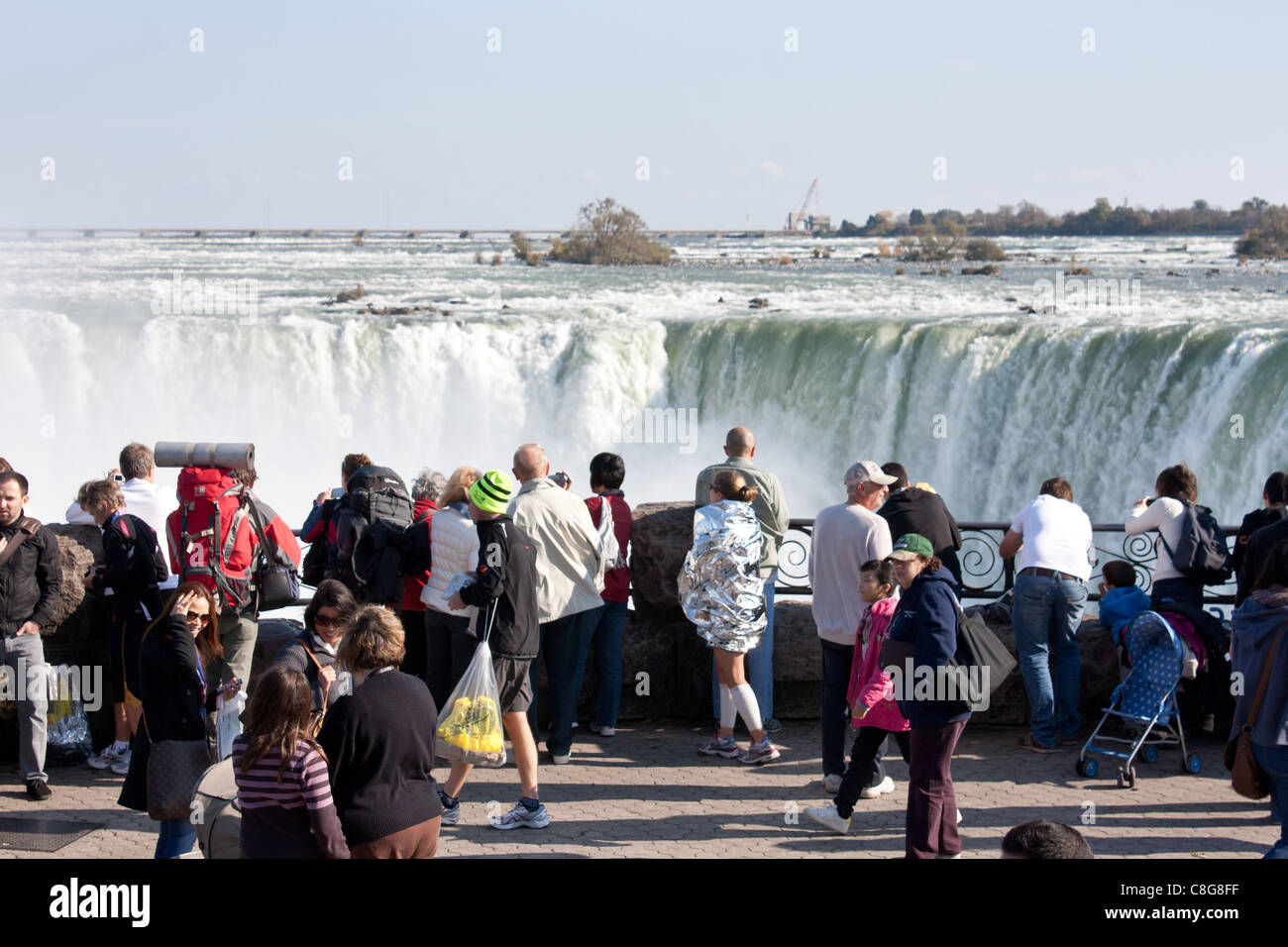 Niagara Falls tourist tourists Stock Photo
