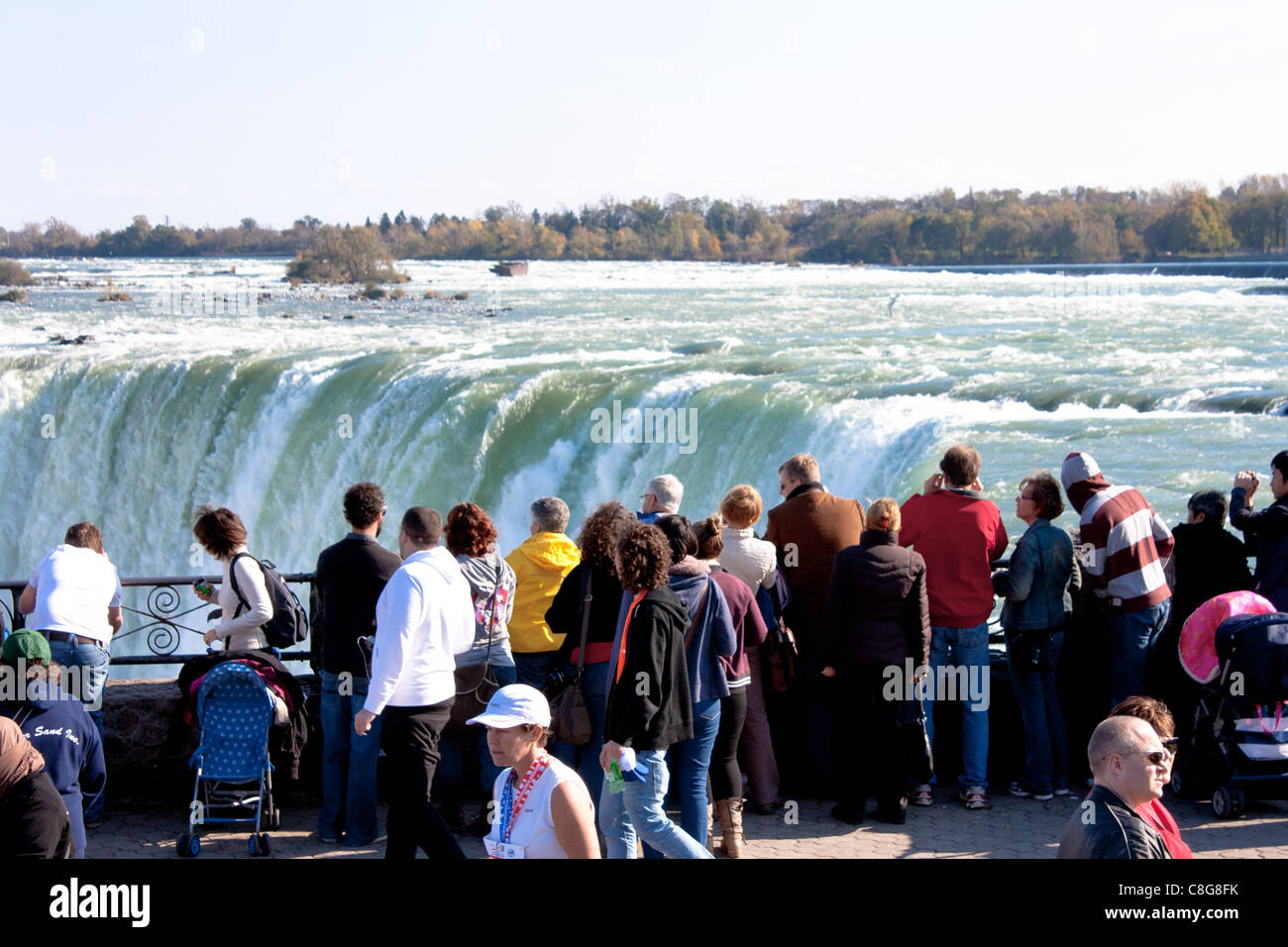 Niagara Falls tourist tourists day Stock Photo