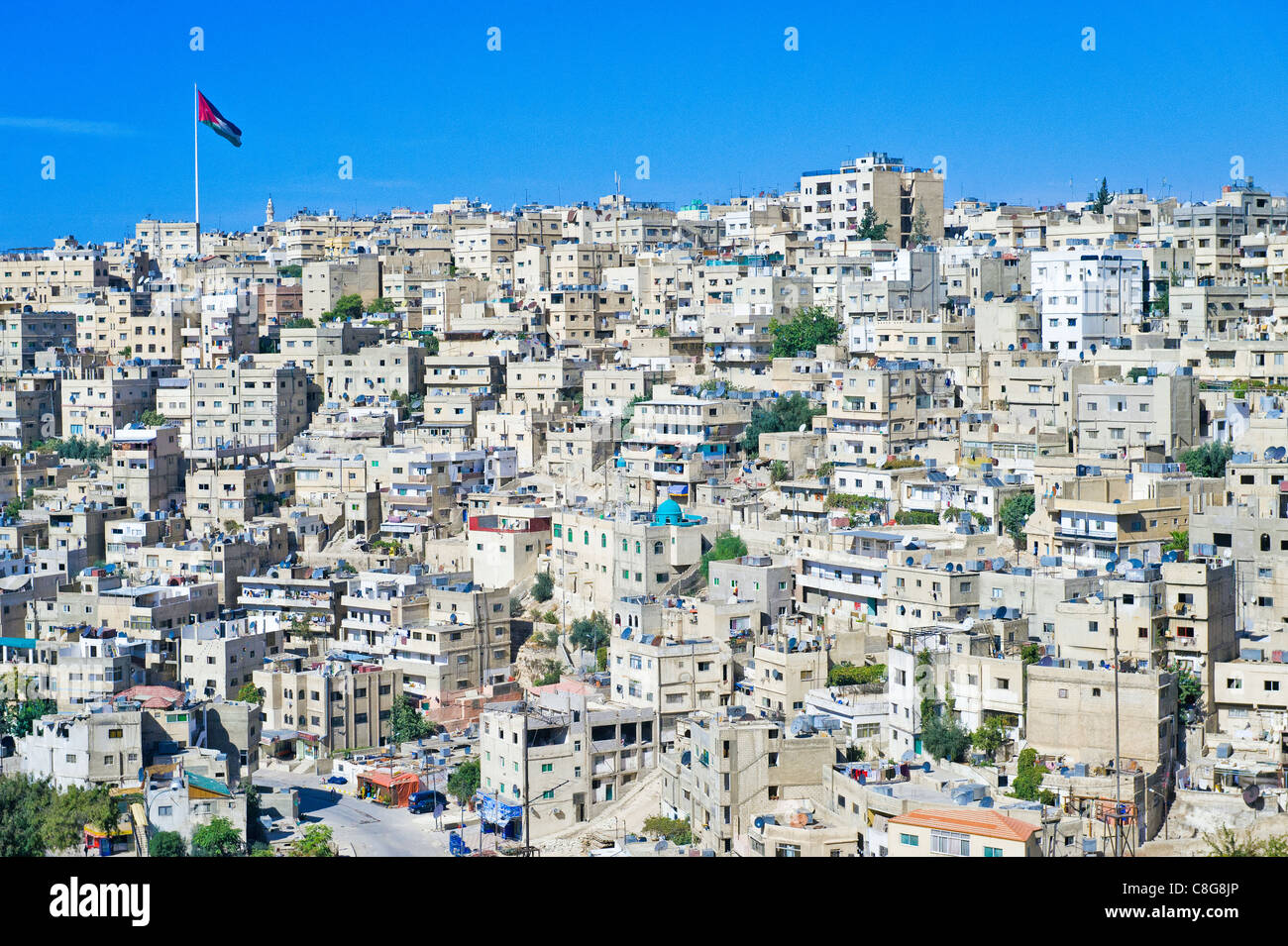 Skyline of Amman Jordan Stock Photo