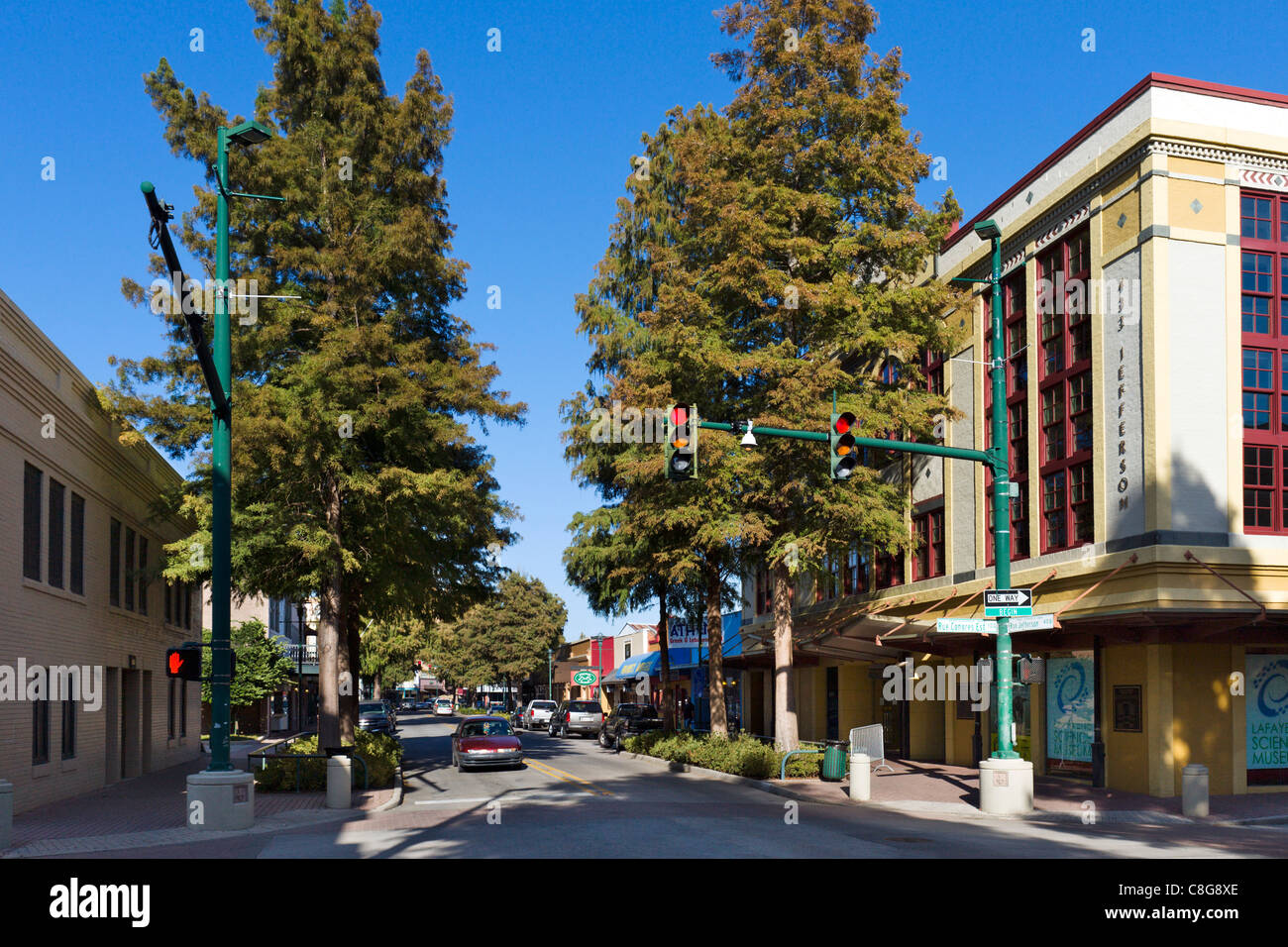 Jefferson Street in downtown Lafayette, Lousiana, USA Stock Photo Alamy