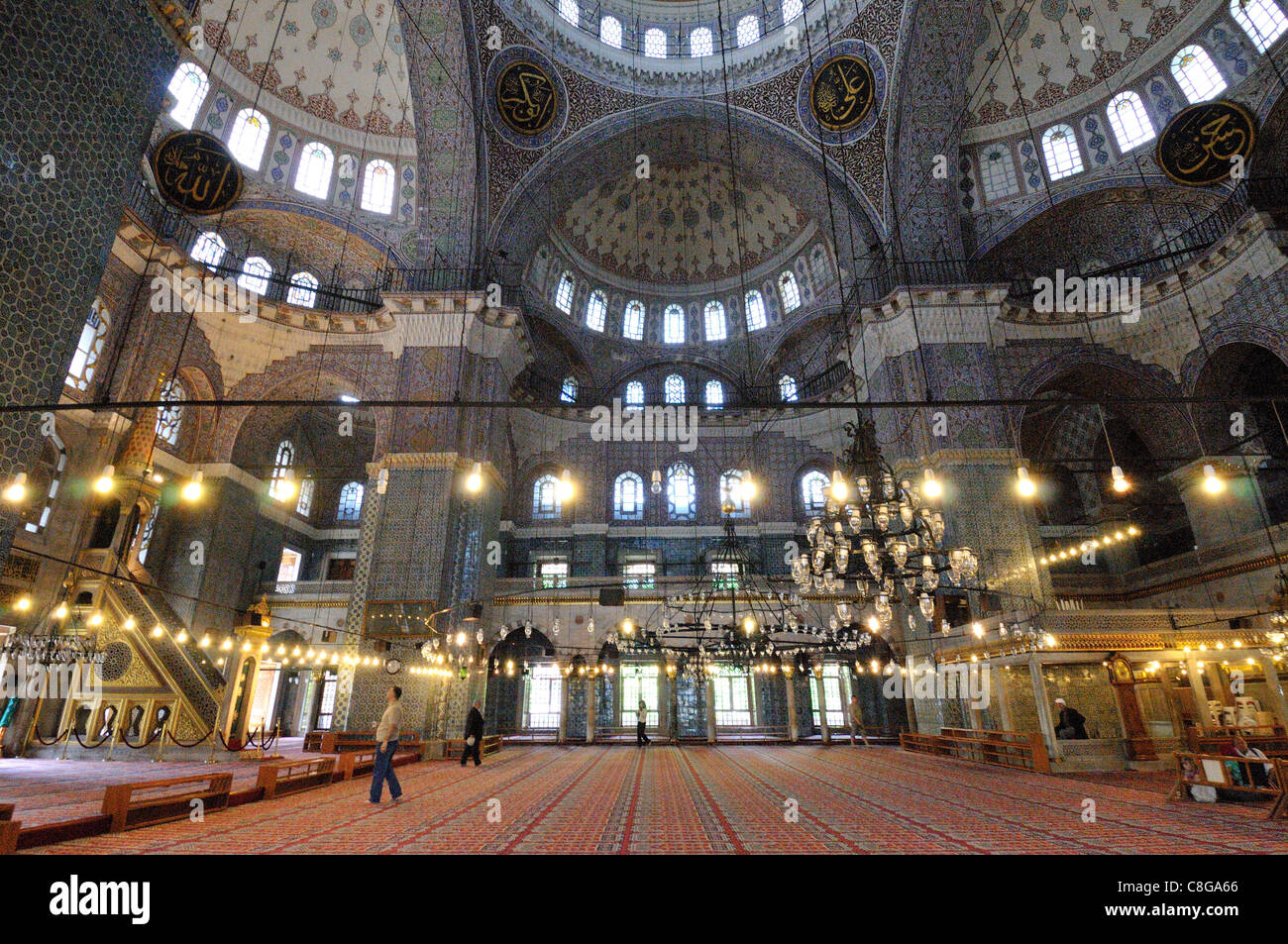 New Mosque (Yeni Camii) prayer hall, Istanbul, Turkey Stock Photo - Alamy