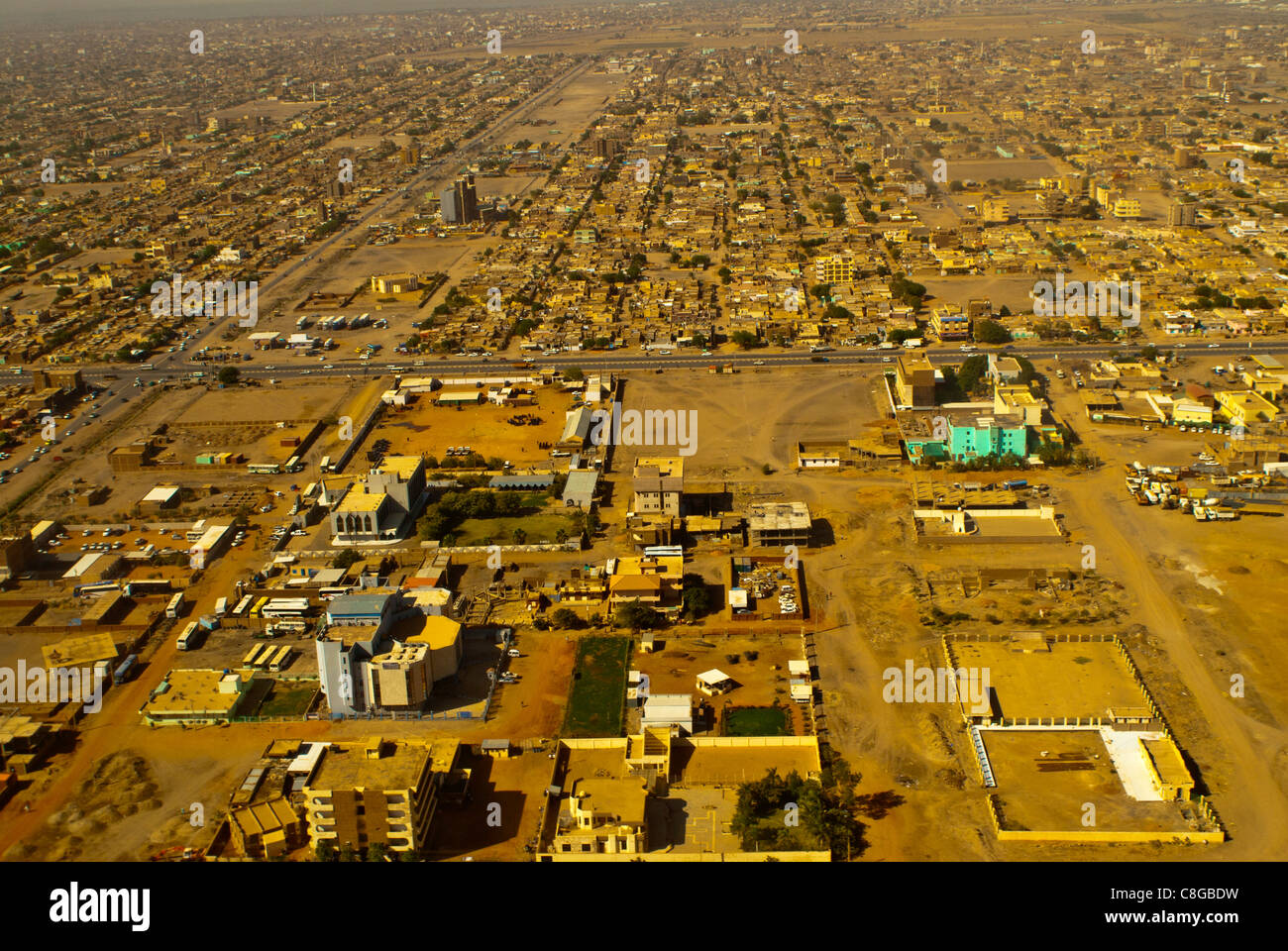 Aerial view of Khartoum, Sudan Stock Photo