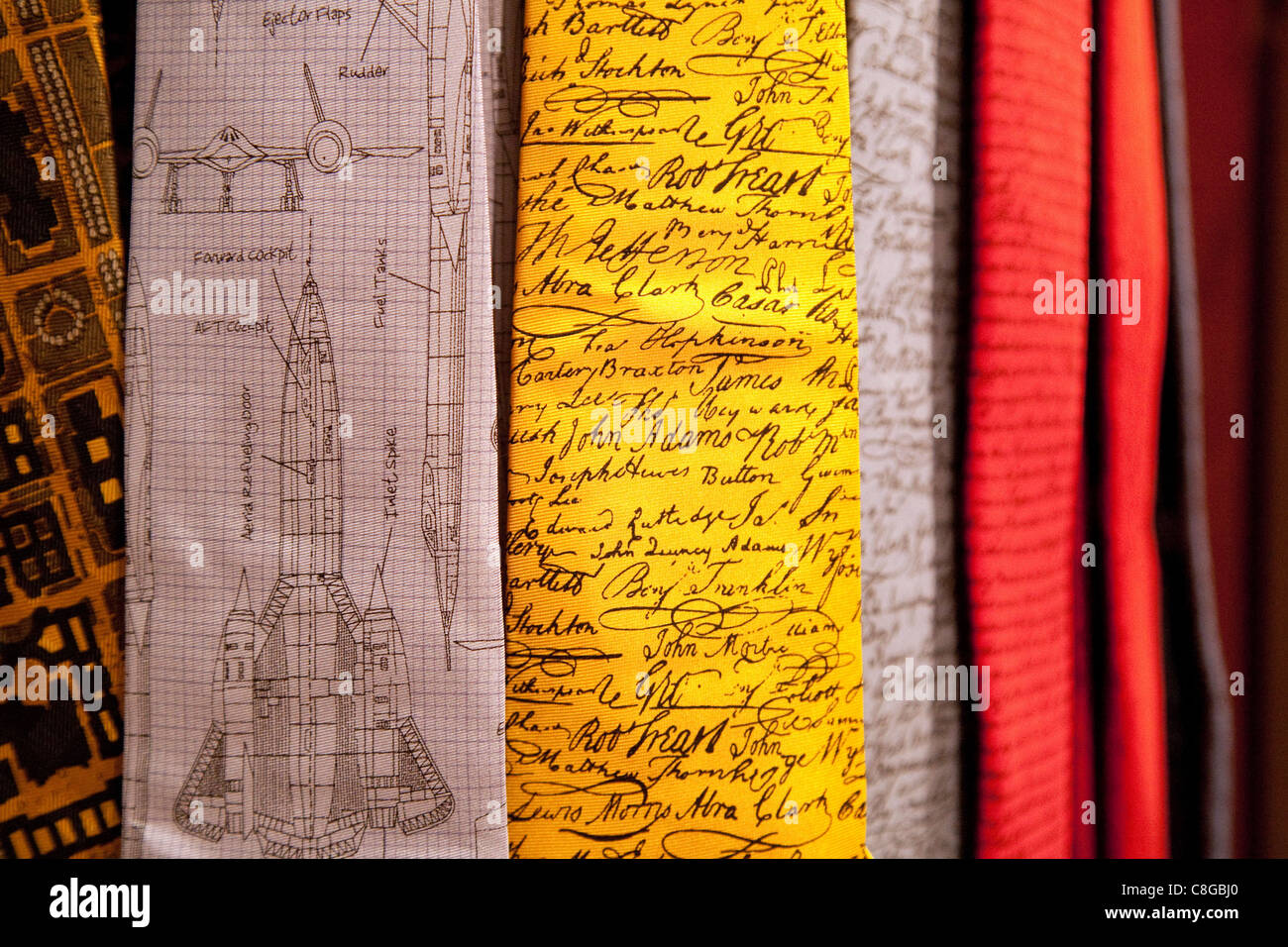 Souvenir Gift Ties With The Declaration Of Independence On Them, The  National Archives Gift Shop, Washington Dc Usa Stock Photo - Alamy