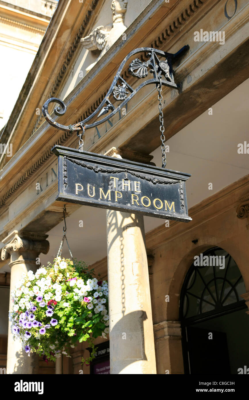The King's and Queen's Baths Pump Room in Bath Stock Photo