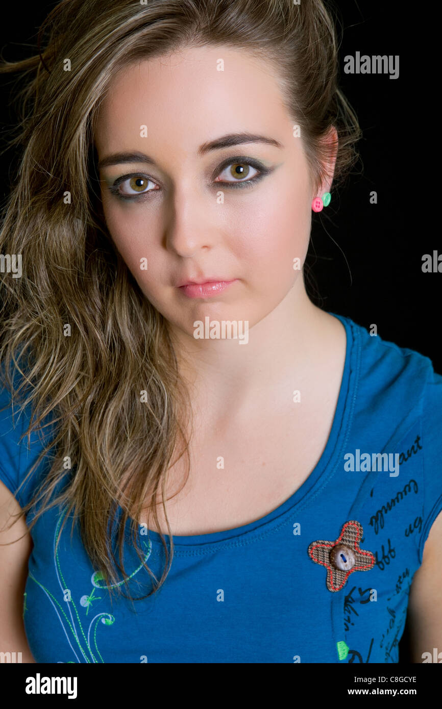 an young beautiful woman close up portrait Stock Photo - Alamy
