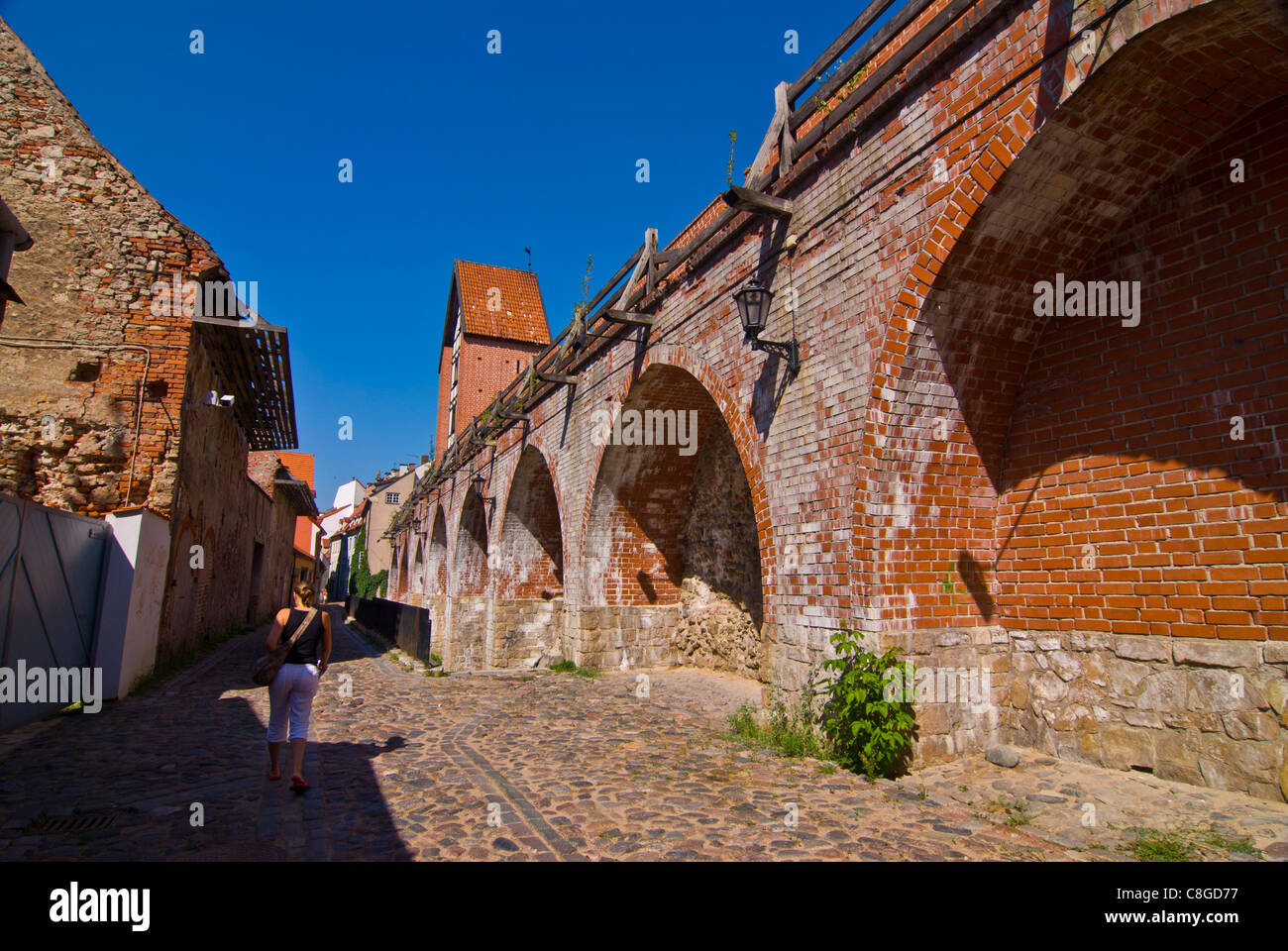 The old town walls of Riga, UNESCO World Heritage Site, Latvia, Baltic States Stock Photo