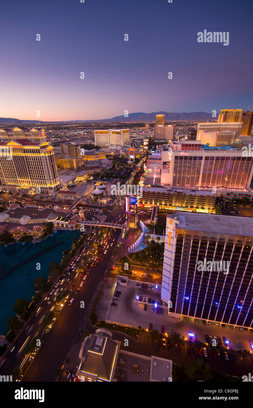 The Strip, Las Vegas, Nevada, United States of America Stock Photo