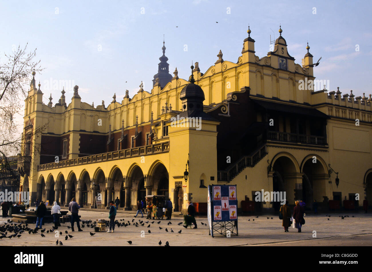 Kracow, Poland; Stare Miasto Old Town city square; the Cloth Hall (Sukiennice). Stock Photo