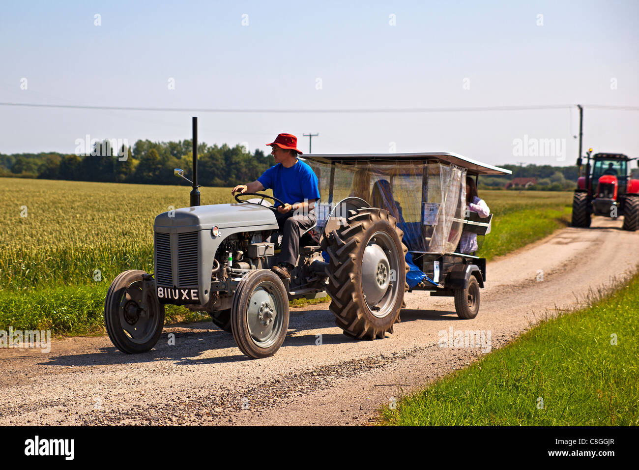 Tractor Run in Lincolnshire Stock Photo Alamy