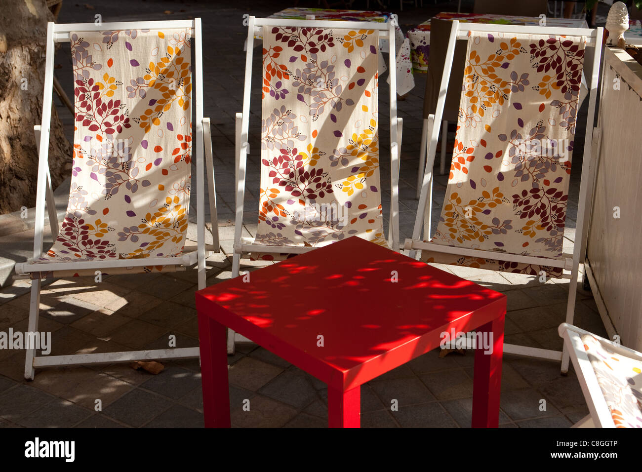 Restaurant Table and chairs Toulon France Stock Photo Alamy