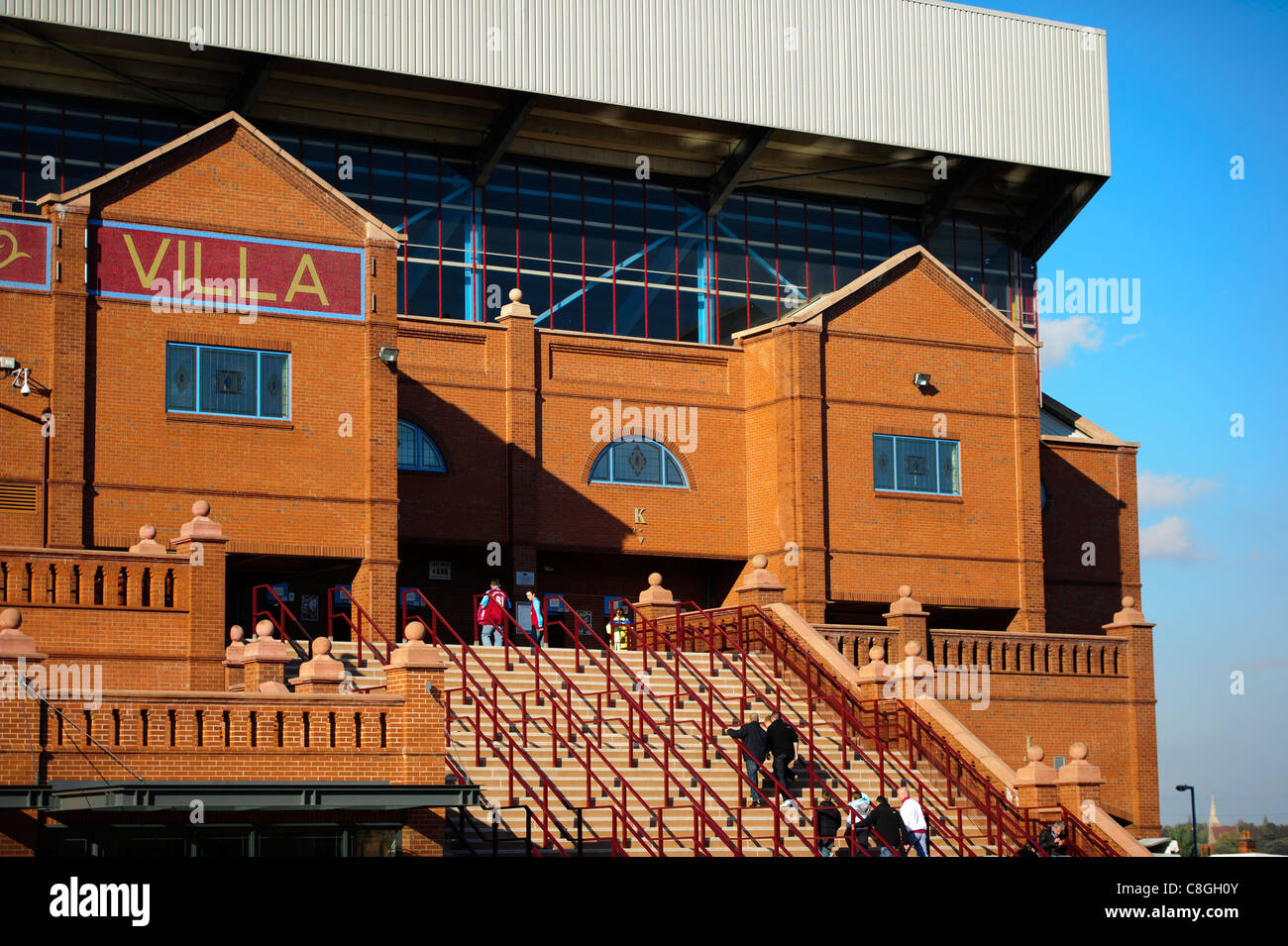 The Holte End at Villa Park the home stadium of Aston Villa Stock Photo