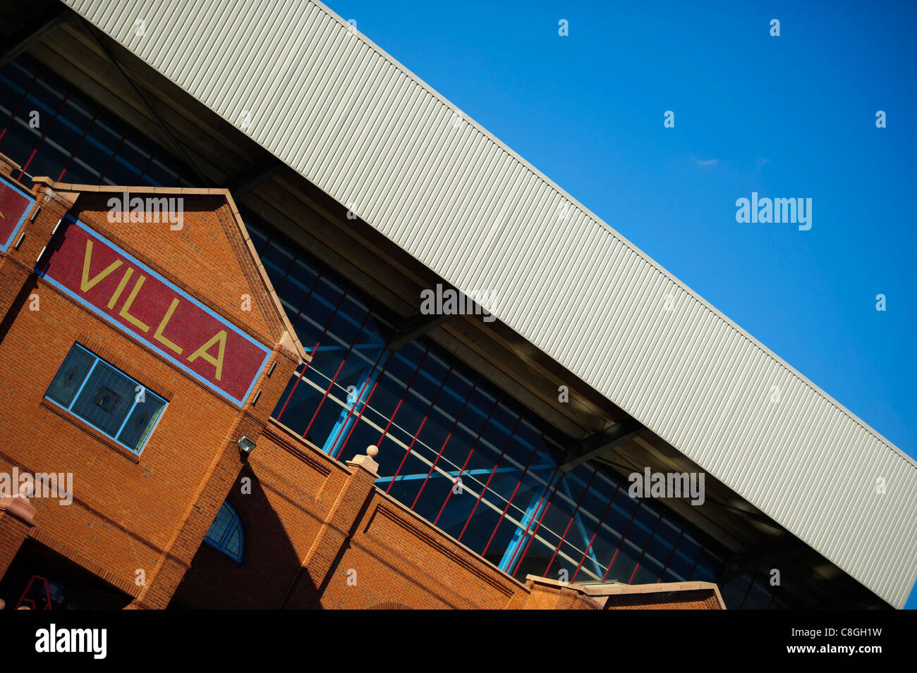 The Holte End at Villa Park the home stadium of Aston Villa Stock Photo