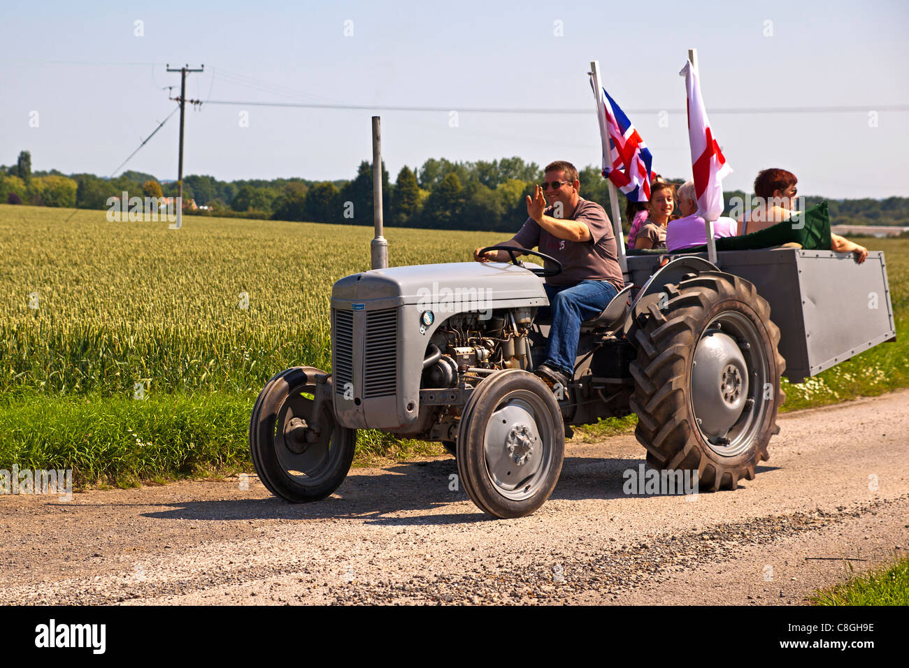 Tractor Run through the Lincolnshire Wolds Stock Photo Alamy