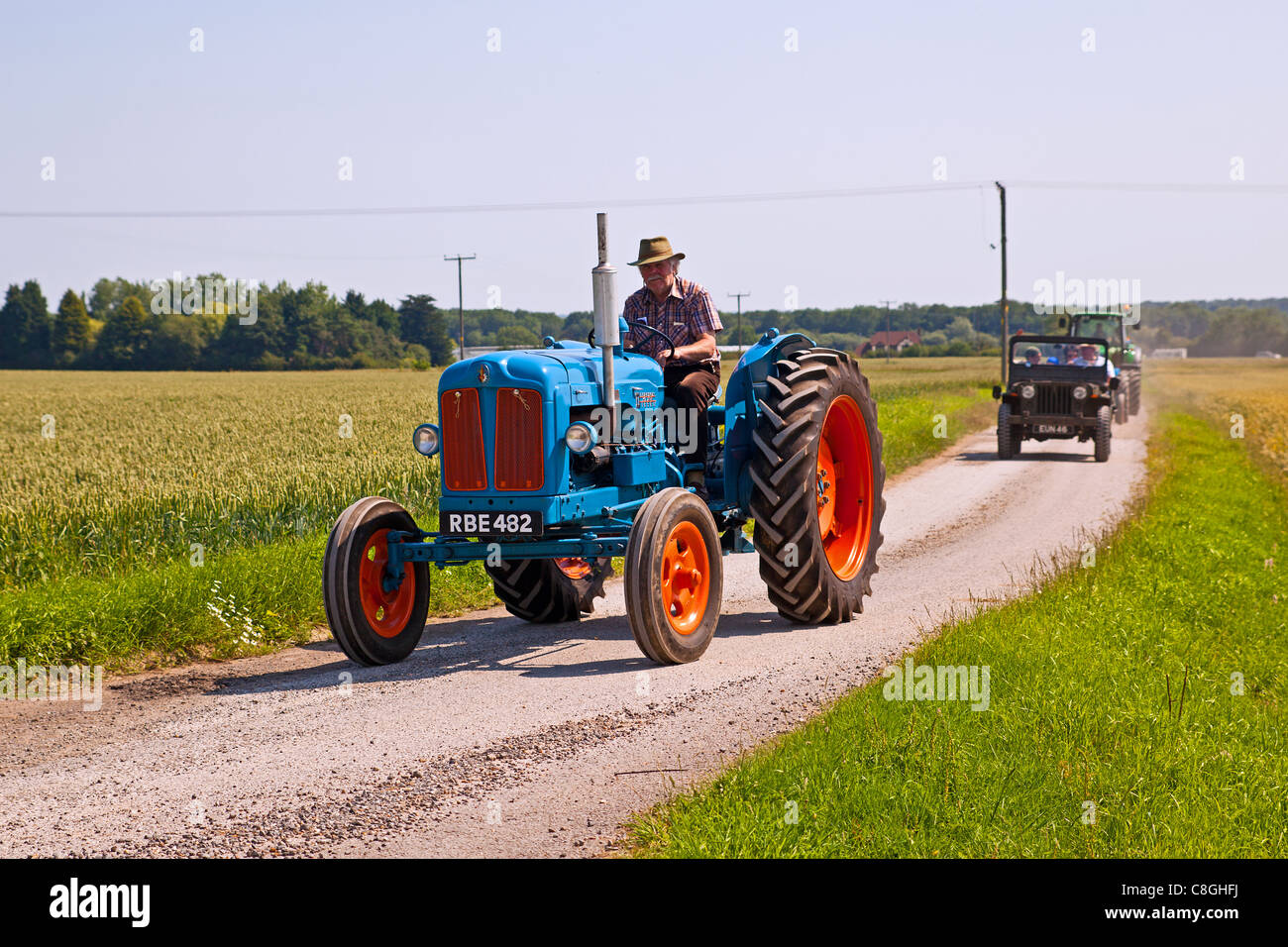 Tractor Run through the Lincolnshire Wolds Stock Photo Alamy