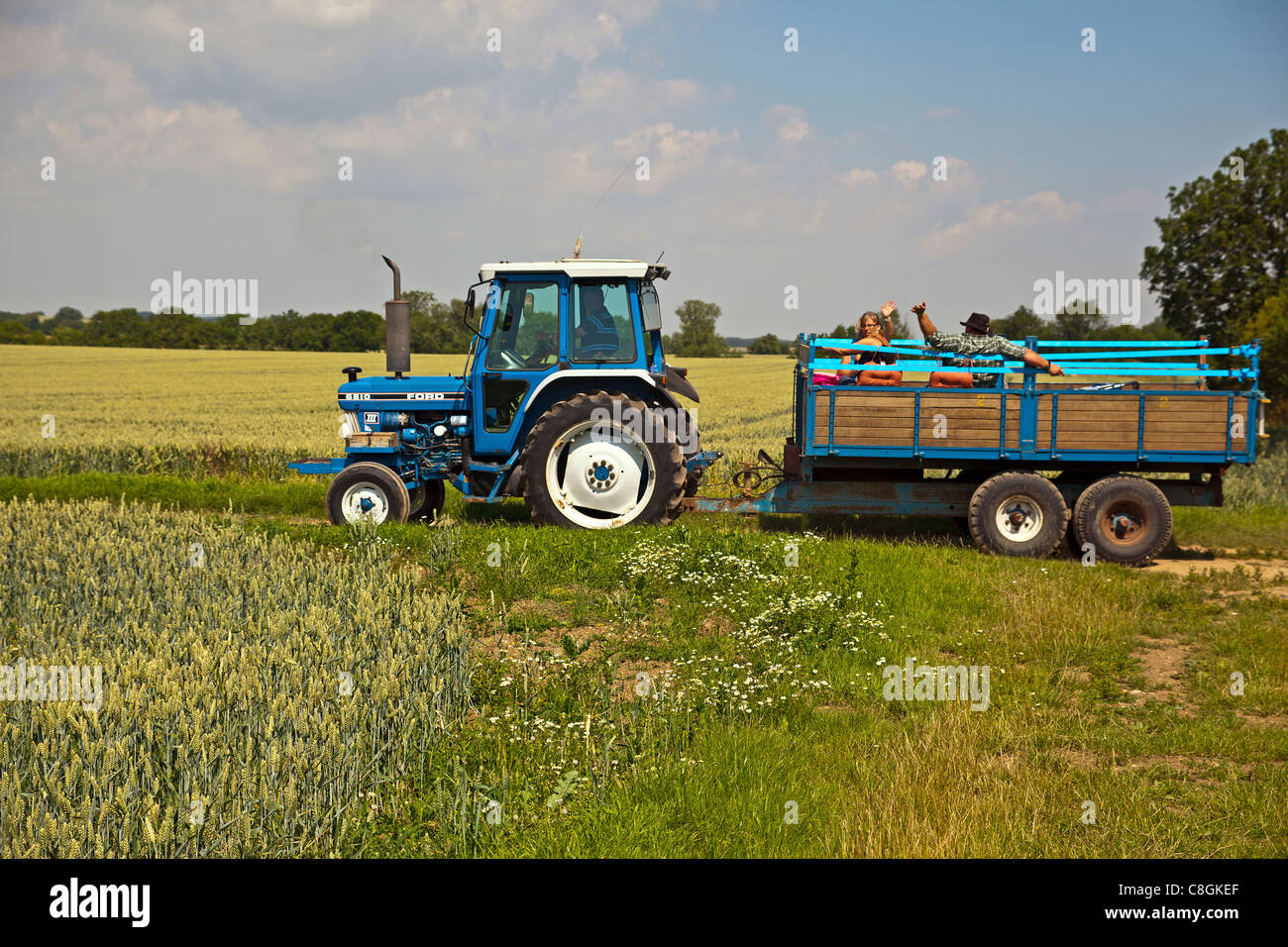 Tractor Run through the Lincolnshire Wolds Stock Photo Alamy