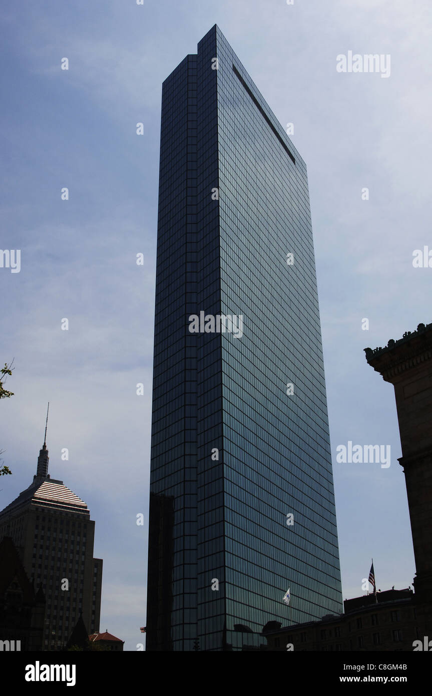 United States. Boston. John Hancock Tower, designed by IM Pei and Henry N. Cobb. It was finished in 1976. Massachusetts. Stock Photo